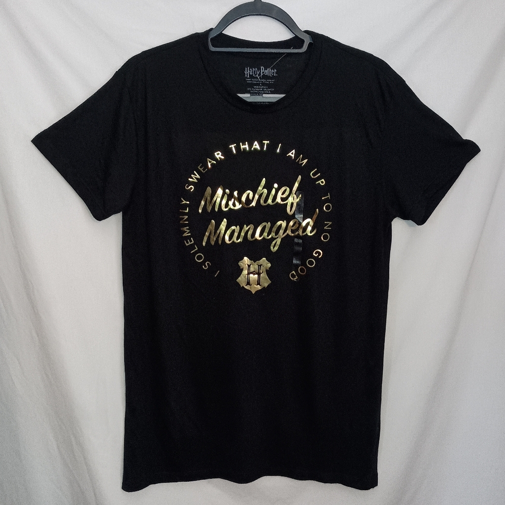 NEW Harry Potter "Mischief Managed" Marauders Map Graphic Tee T-Shirt Size Small